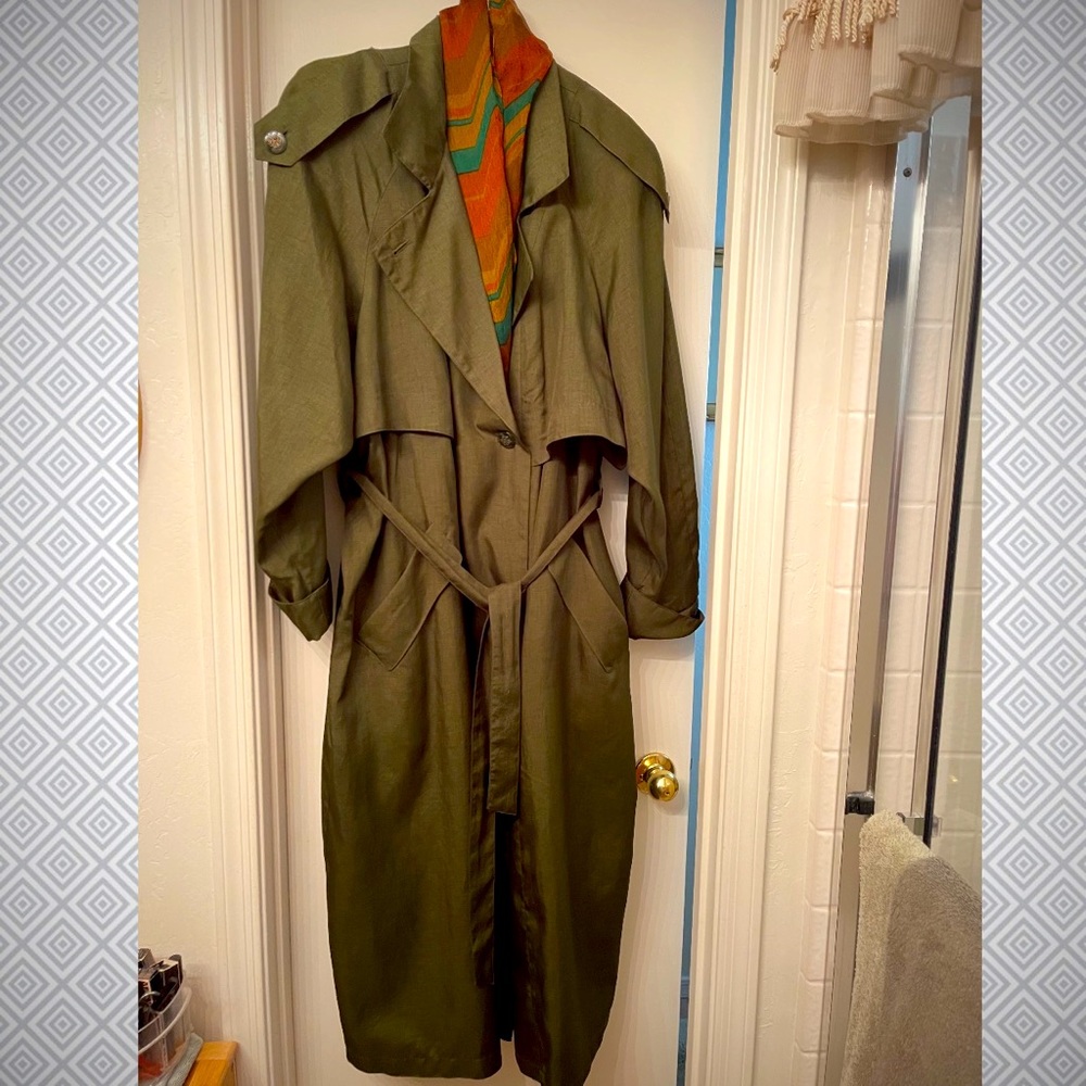 90s Vintage Plus Size Trench Coat
